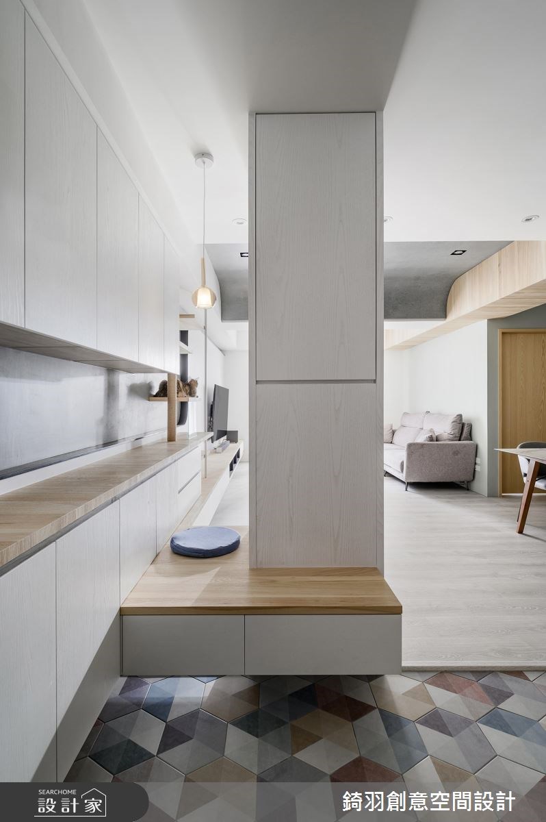 暖灰、清新木質和純白色調，構築了 30 坪北歐宅的溫潤