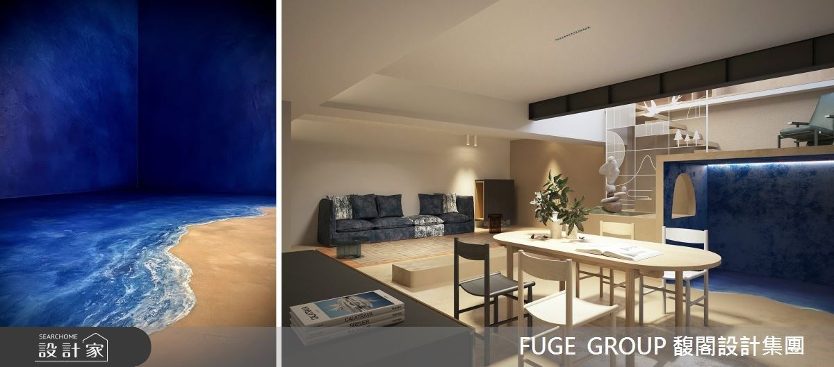 象徵時間與美好的屏風鐵件,隨著光,自然引導動線走向地下空間。