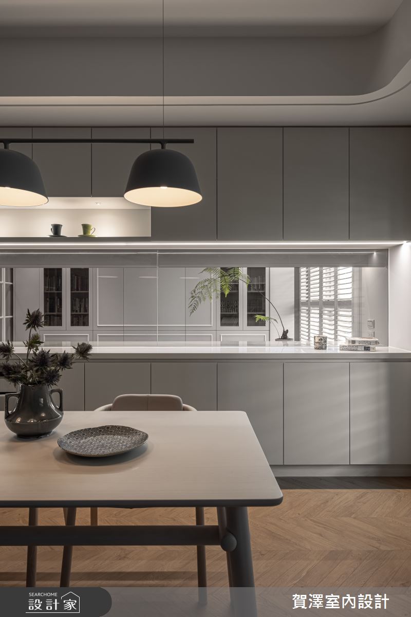 此案為55坪的混搭宅改造翻新，賀澤室內設計 張亦勝設