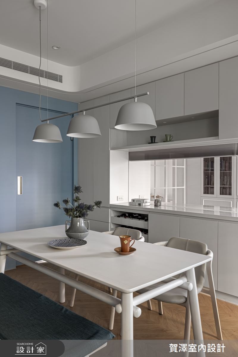 此案為55坪的混搭宅改造翻新，賀澤室內設計 張亦勝設