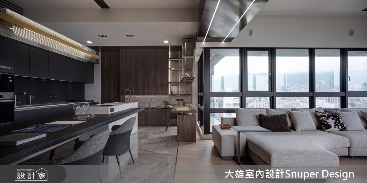50坪現代風宅邸,享有樓高的絕佳視野,伴隨三面採光的
