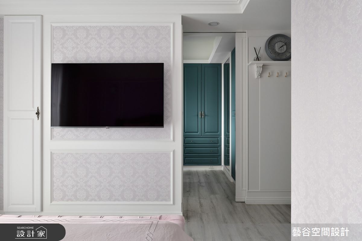28坪三房兩廳透過斜角設計,創造迎賓玄關,藝谷空間設