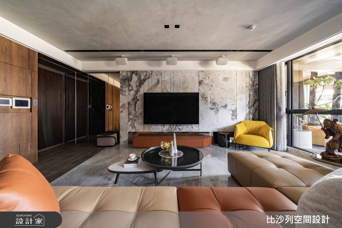 邁入 71 坪毛胚屋,居住成員為一對夫妻,比沙列空間設