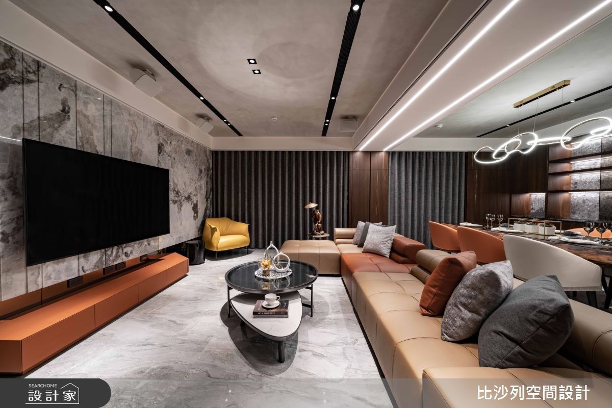 邁入 71 坪毛胚屋,居住成員為一對夫妻,比沙列空間設