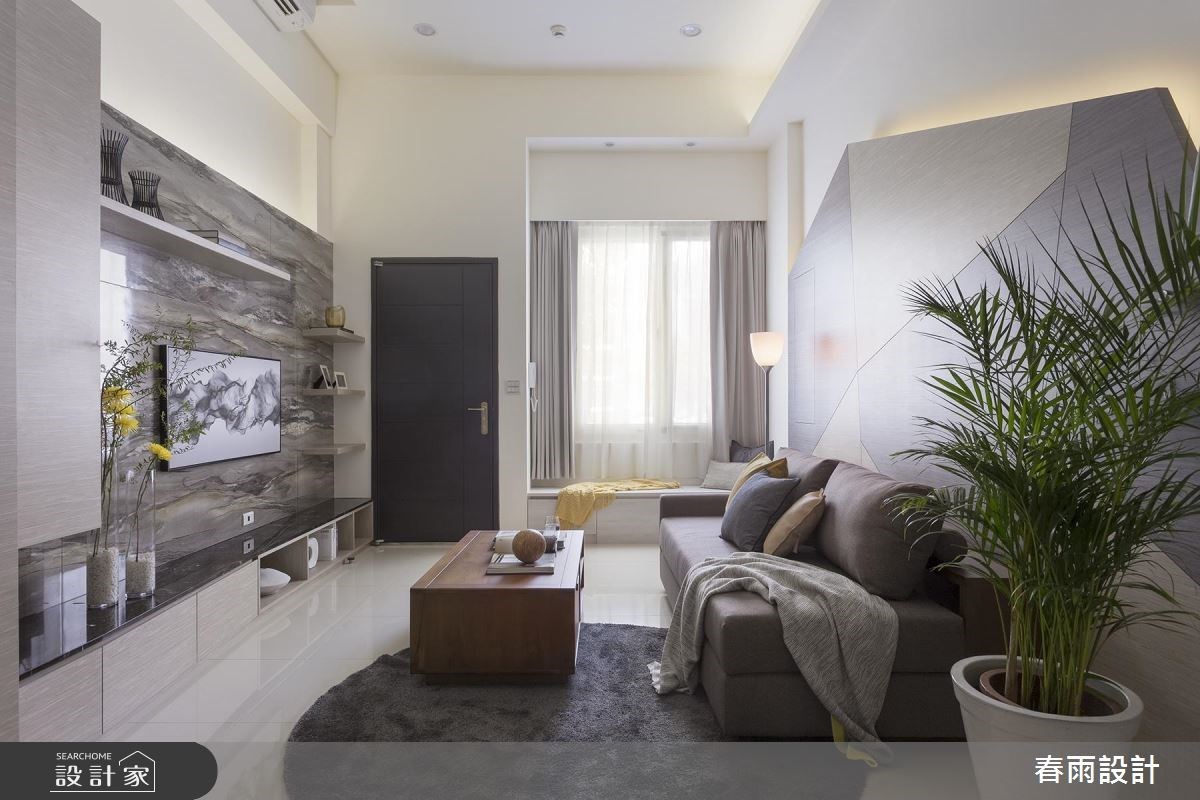 37坪休閒風透天別墅,先以沈穩寧靜的大地色系為主軸,