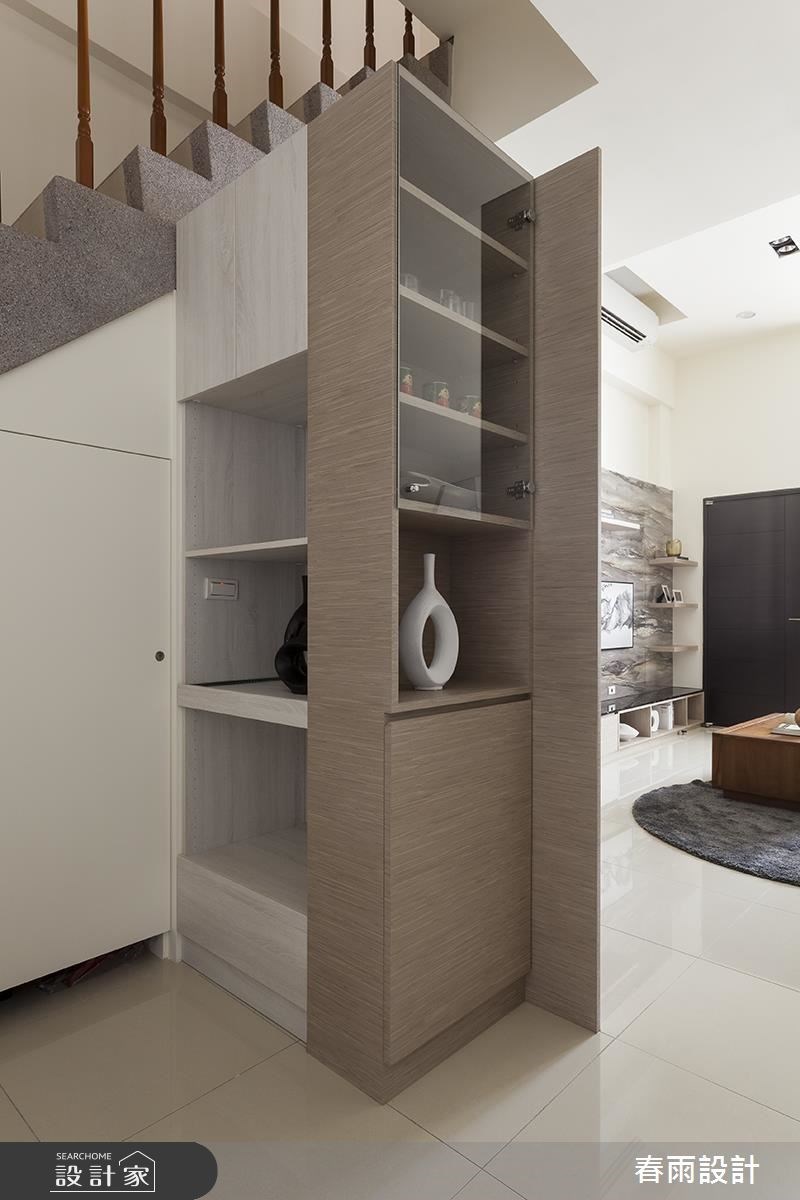 37坪休閒風透天別墅,先以沈穩寧靜的大地色系為主軸,