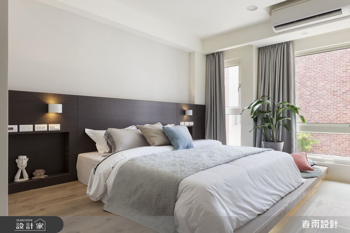 37坪休閒風透天別墅,先以沈穩寧靜的大地色系為主軸,