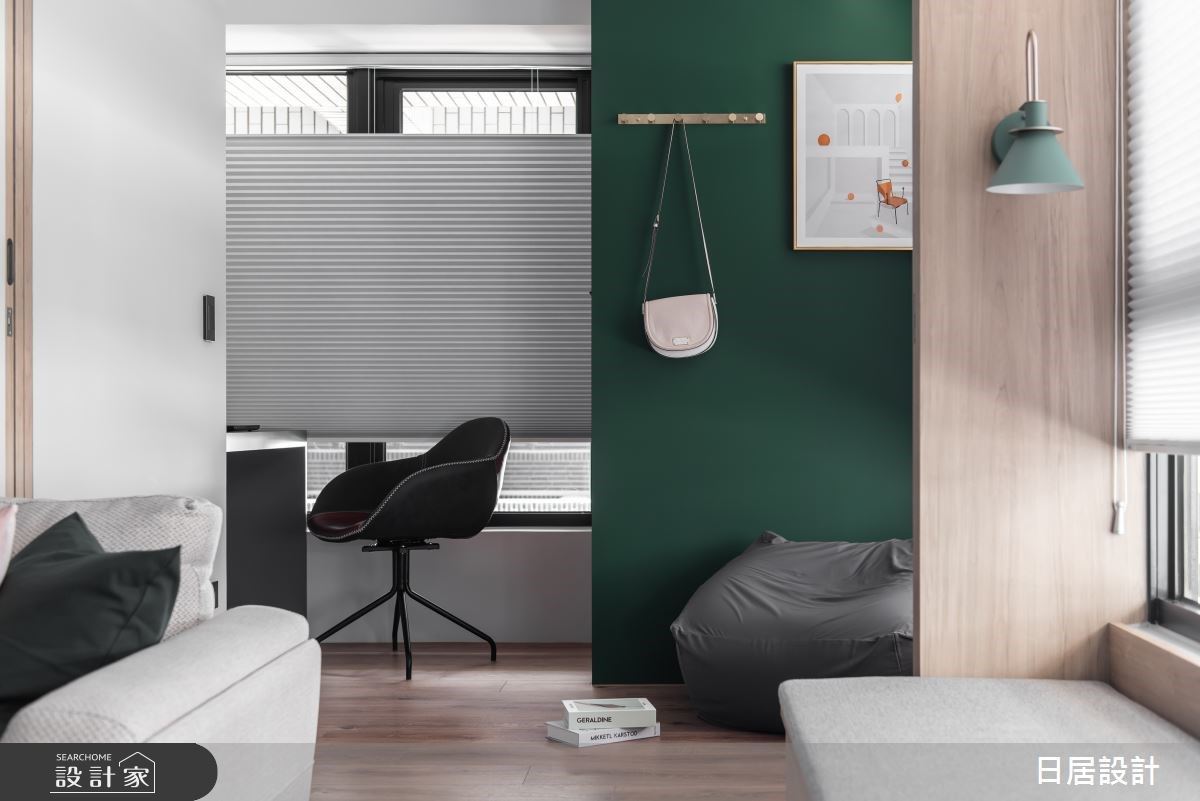 18坪混搭風的三房兩廳新成屋，屋主喜歡粉紅色，但因為