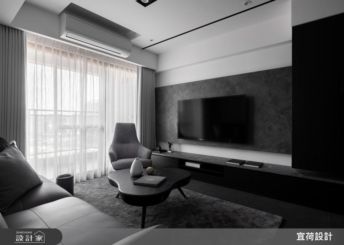 此案為50坪現代宅,宜荷設計 宋志鍾設計師於預售屋客