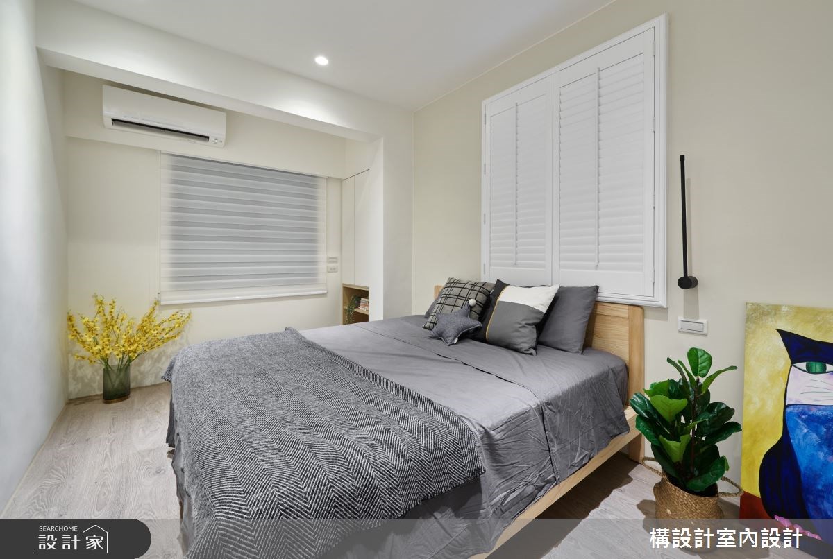 40坪老屋重新規劃格局,讓一樓擁有獨立停車位,但為了