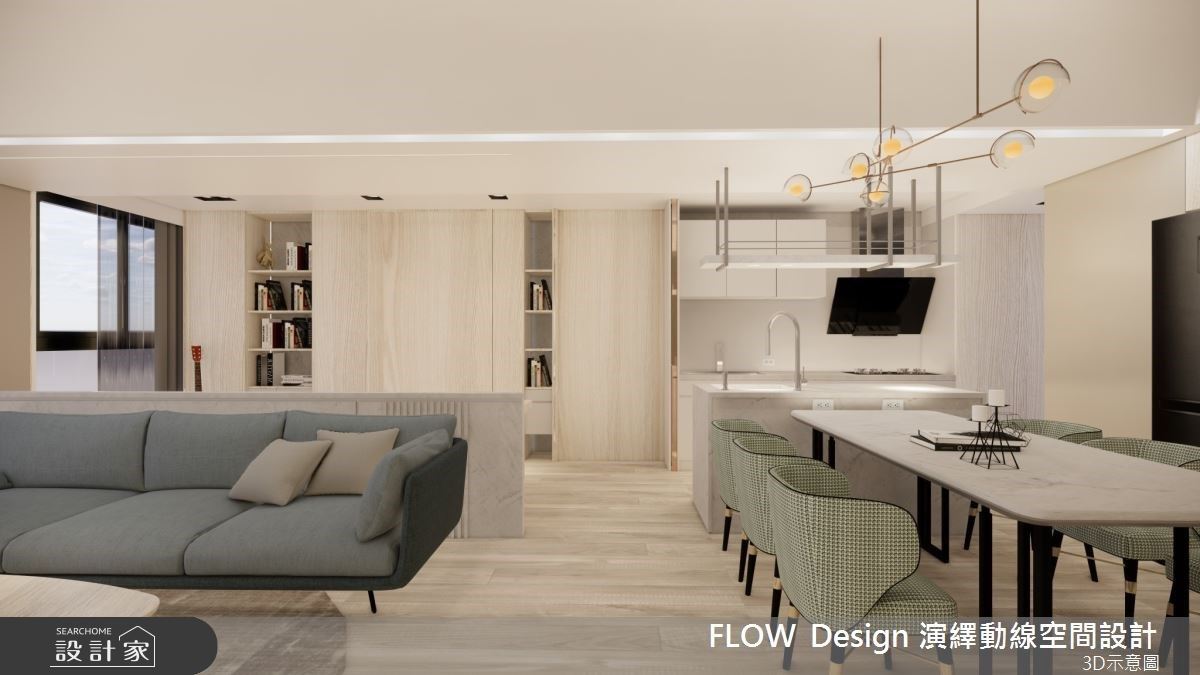 40坪的中古老宅褪去歲月的痕跡化身為現代風奶茶系住宅