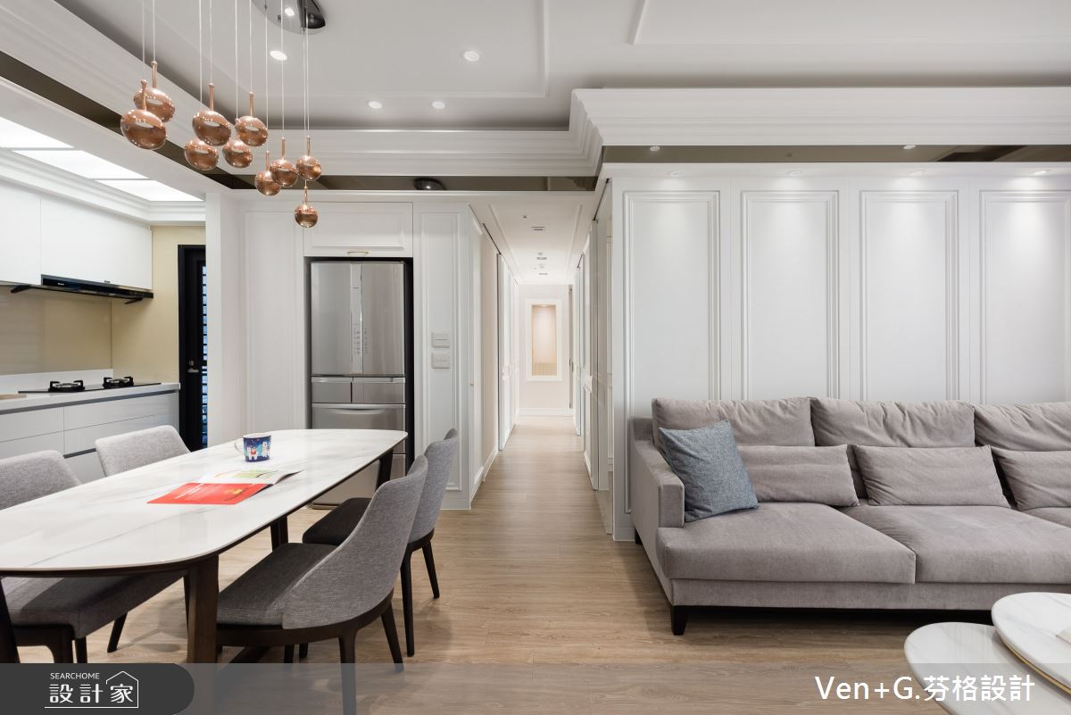 25坪的3房2廳新成屋,因屋主的喜好規劃為美式風,屋主