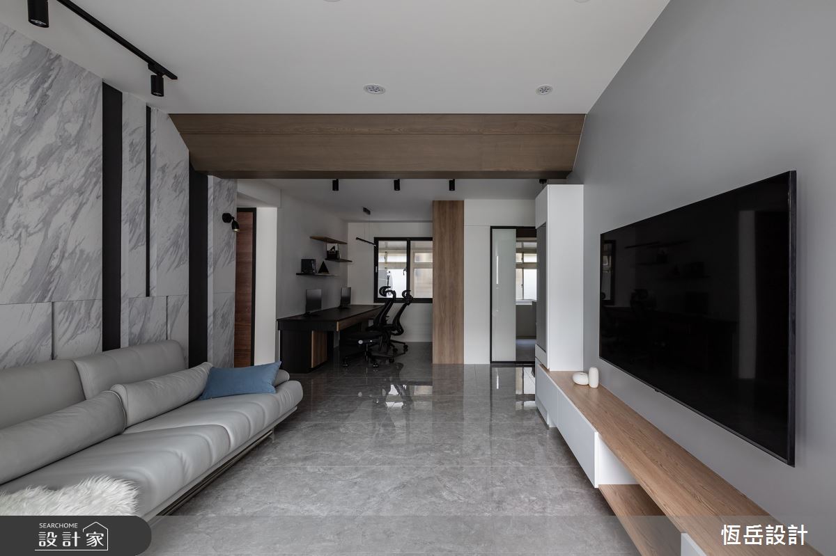 26坪老屋翻新整修，規劃2+1房2廳的空間格局，恆岳設計