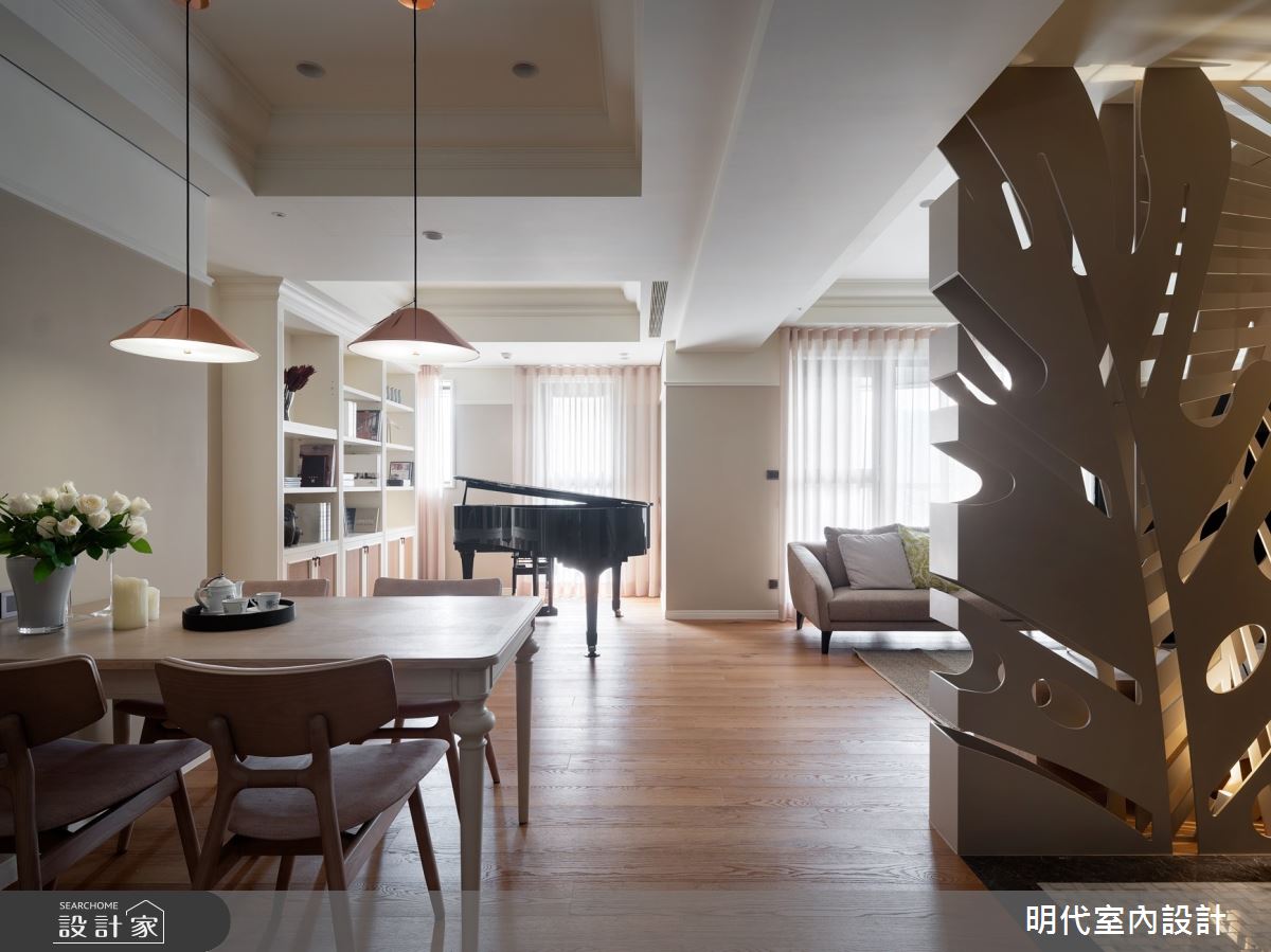 35坪新古典風，設計師將空間規劃為3房2廳，讓設計回歸