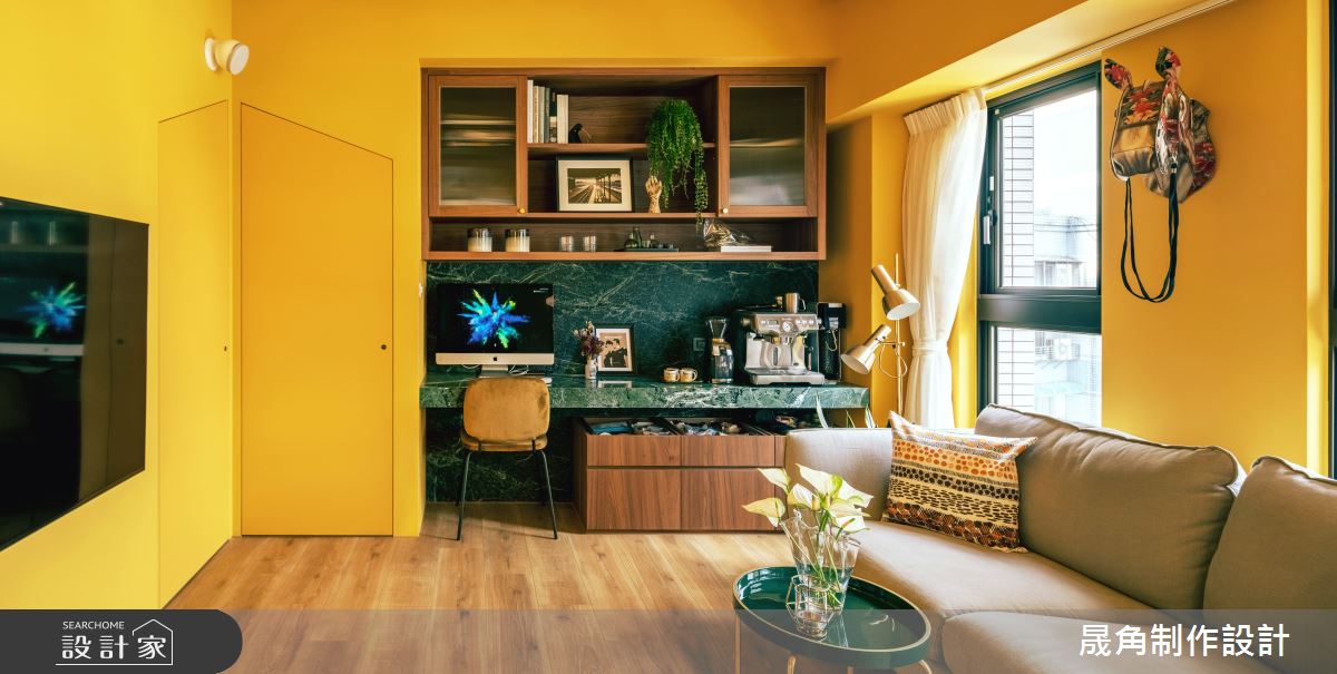 此案屋主為一對夫妻,兩人喜愛濃郁強烈的色彩及彰顯個