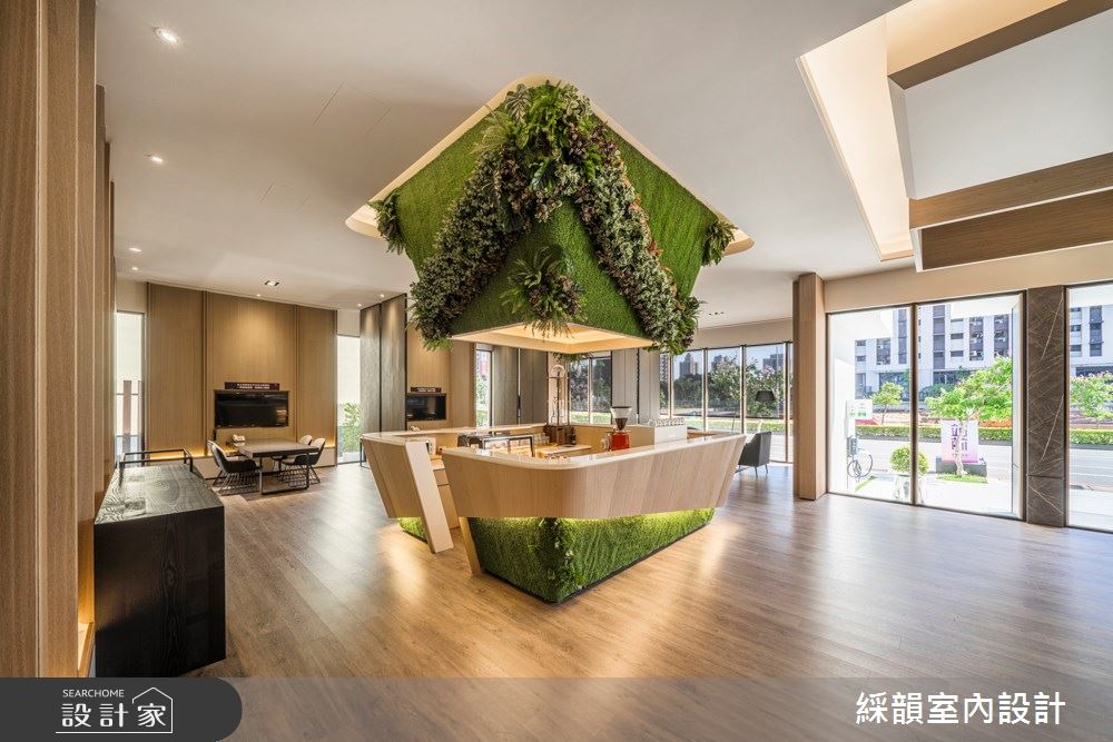 此案坪數108坪,為建商的接待中心,綵韻室內設計 吳金