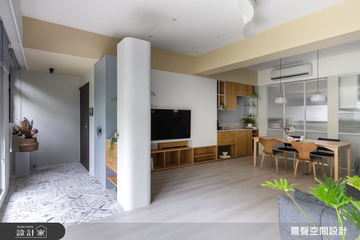 25 坪北歐風親子住宅，規劃為三房兩廳的格局配置，設