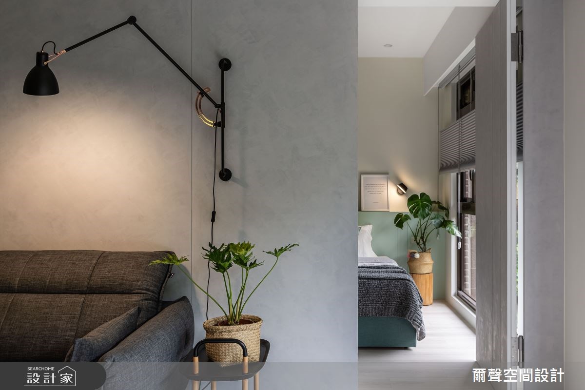 25 坪北歐風親子住宅，規劃為三房兩廳的格局配置，設