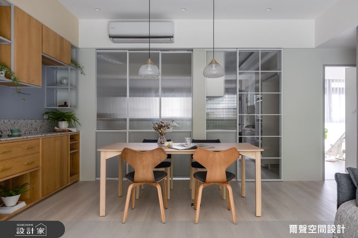 25 坪北歐風親子住宅，規劃為三房兩廳的格局配置，設