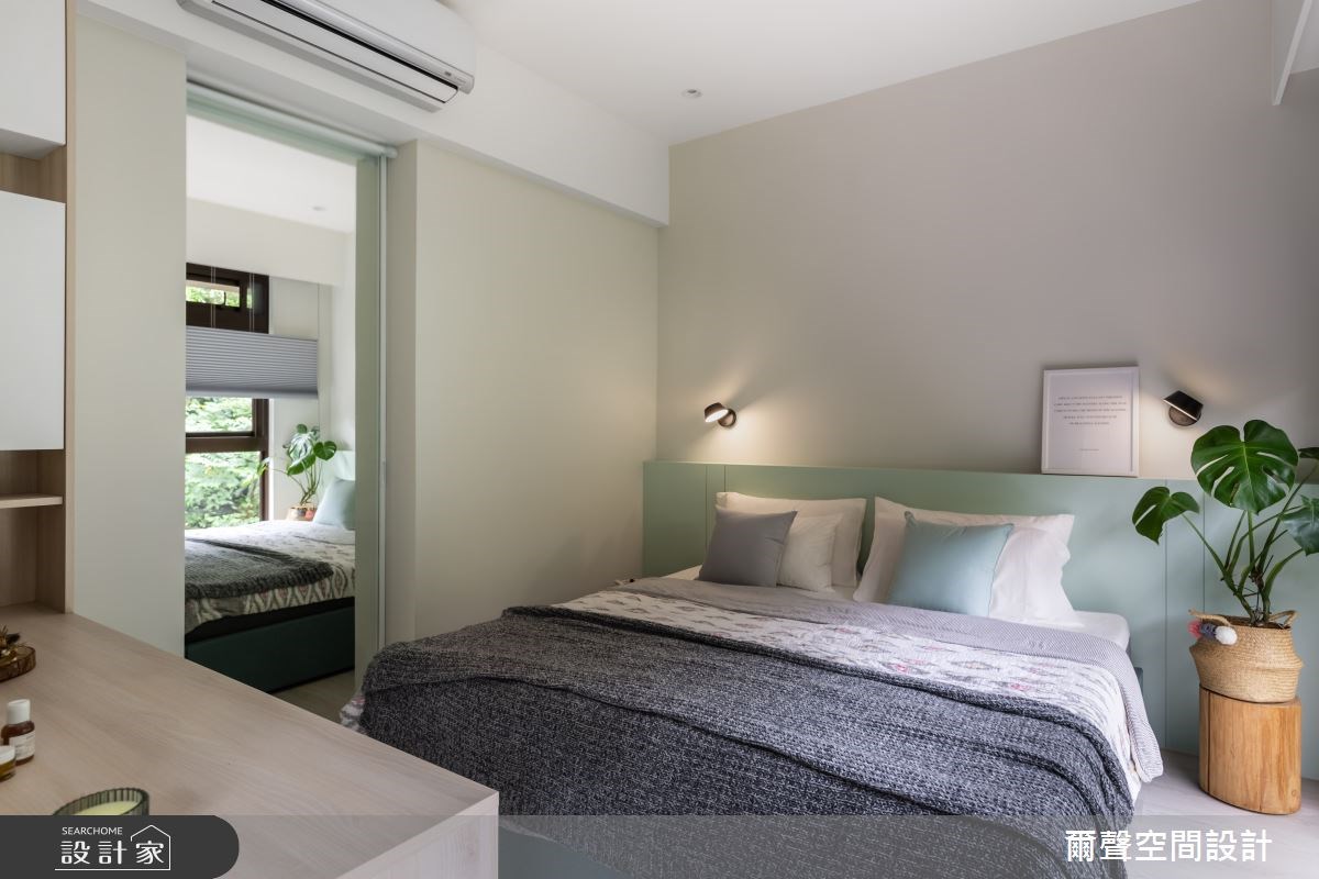 25 坪北歐風親子住宅，規劃為三房兩廳的格局配置，設