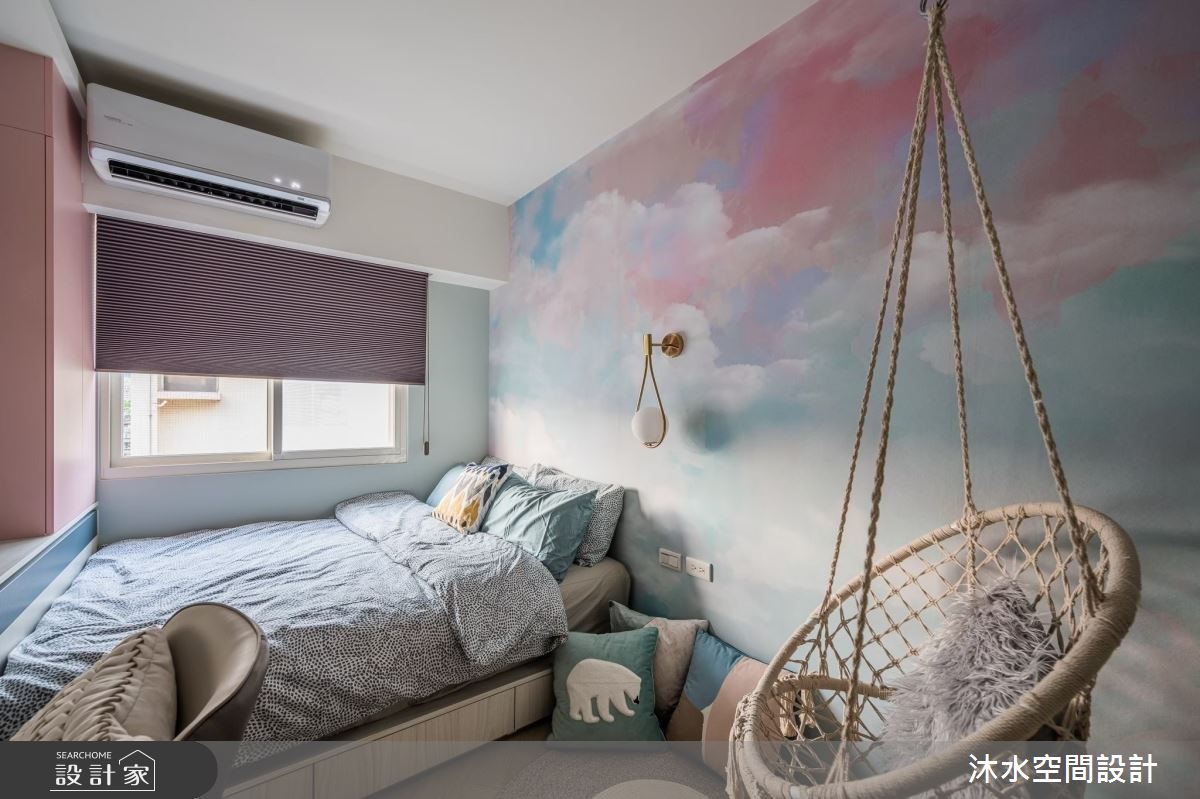 居住成員為2大2小的32坪4房2廳混搭風老屋，融合了北歐