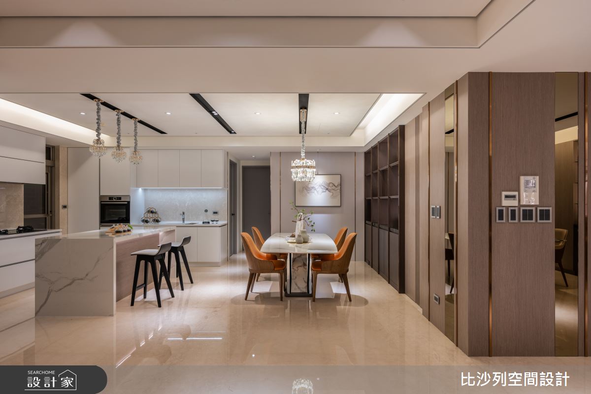 此案為50坪現代宅,比沙列空間設計 張靜峰總監,於空