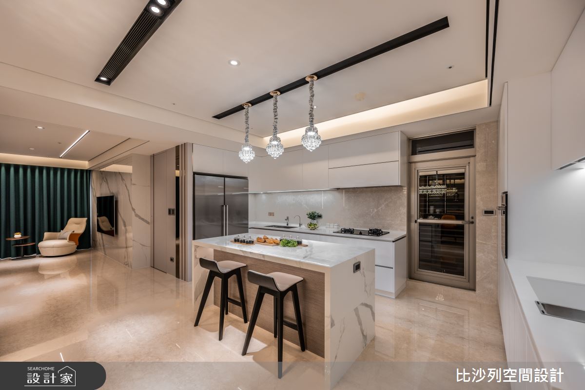 此案為50坪現代宅,比沙列空間設計 張靜峰總監,於空