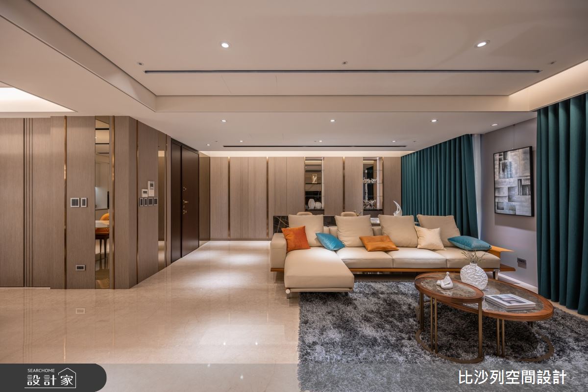 此案為50坪現代宅,比沙列空間設計 張靜峰總監,於空