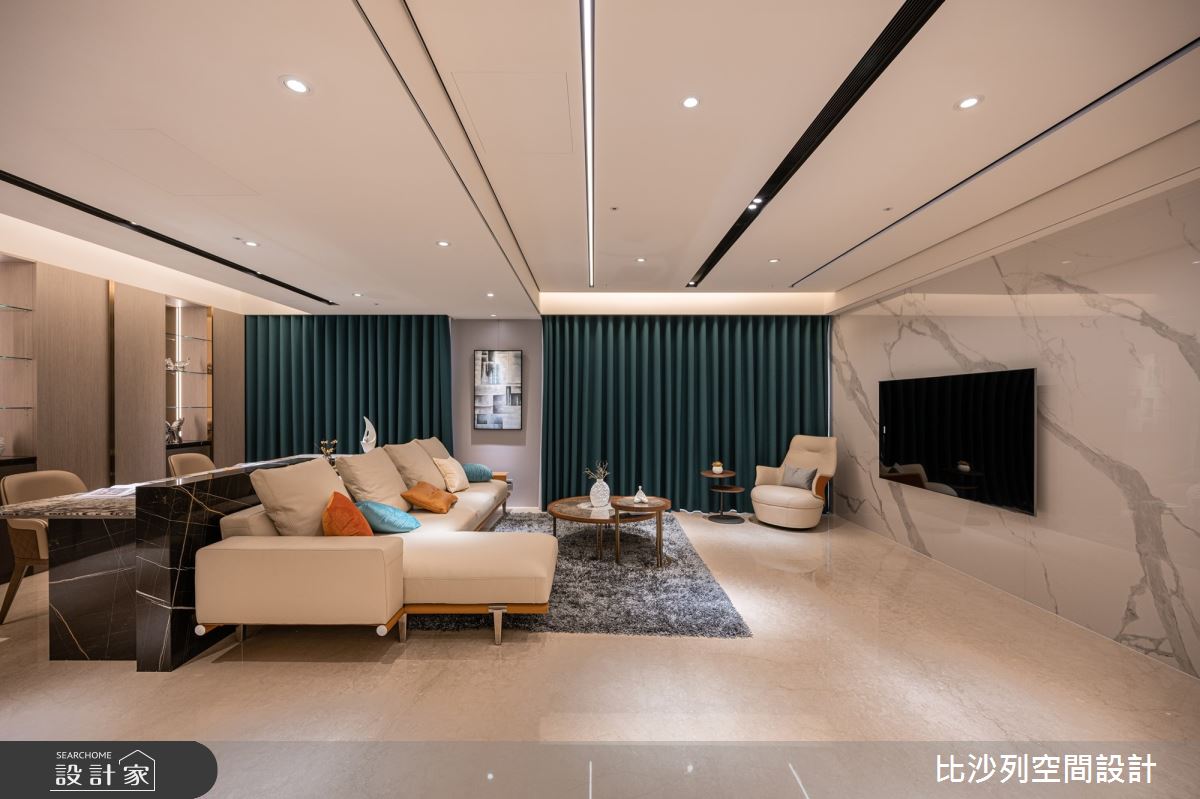 此案為50坪現代宅,比沙列空間設計 張靜峰總監,於空
