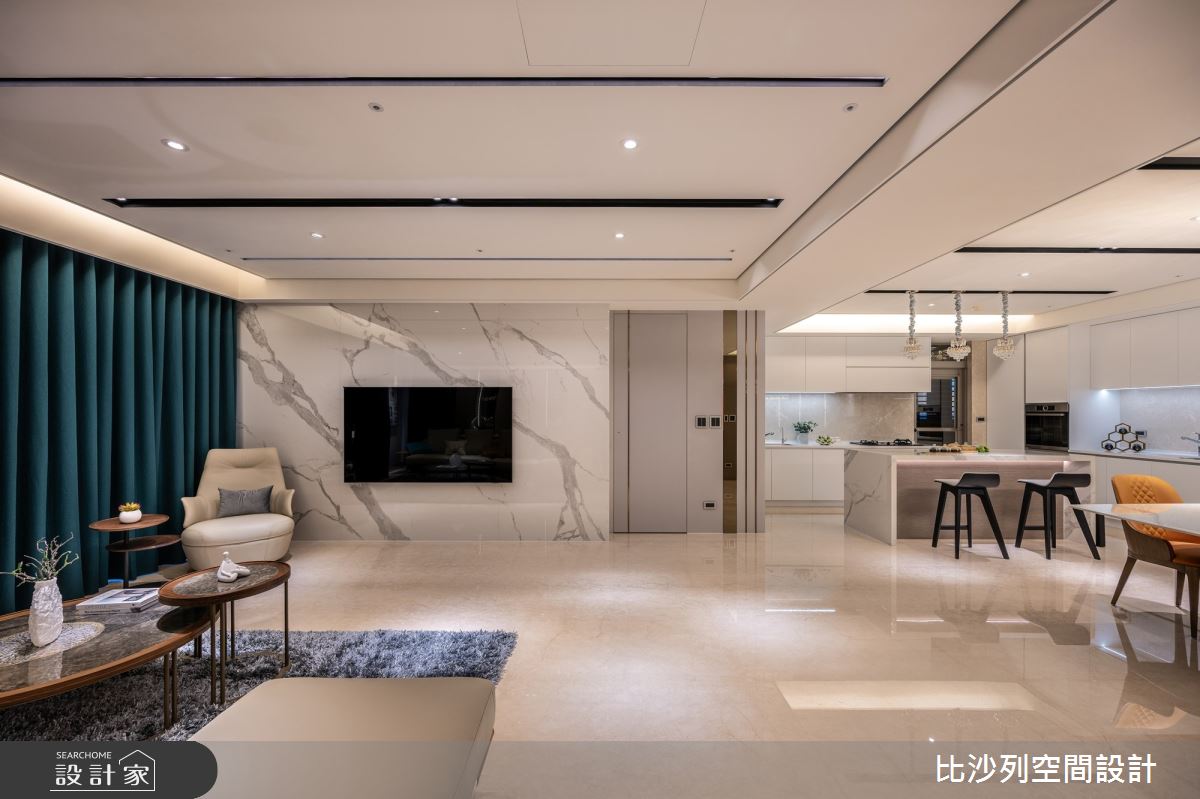 此案為50坪現代宅,比沙列空間設計 張靜峰總監,於空