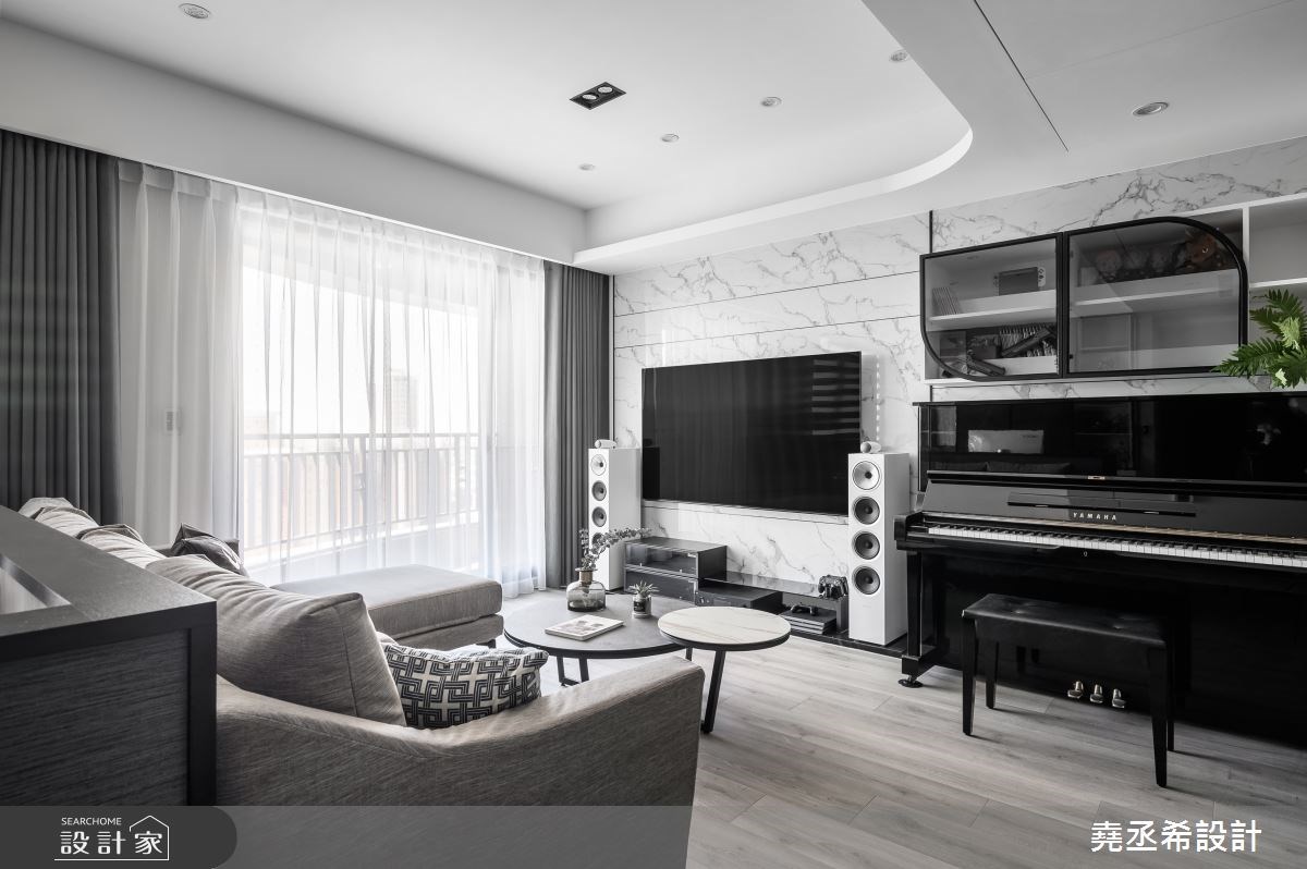 35 坪的現代風居家，承載了屋主的絕佳生活品味，設計