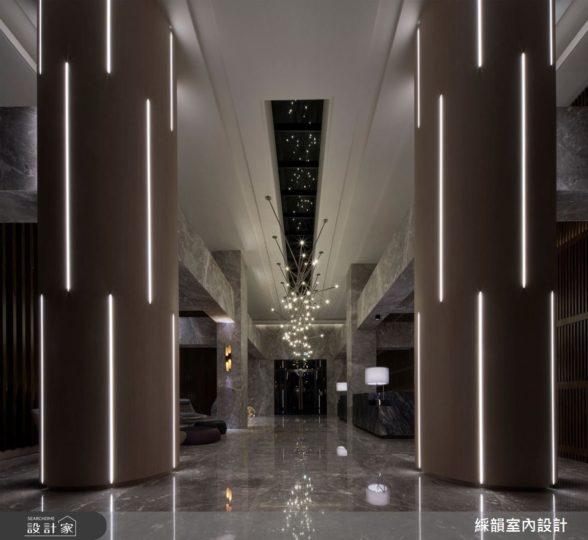 此案為270坪百川凱硯公設,場域本身有著充沛的採光優