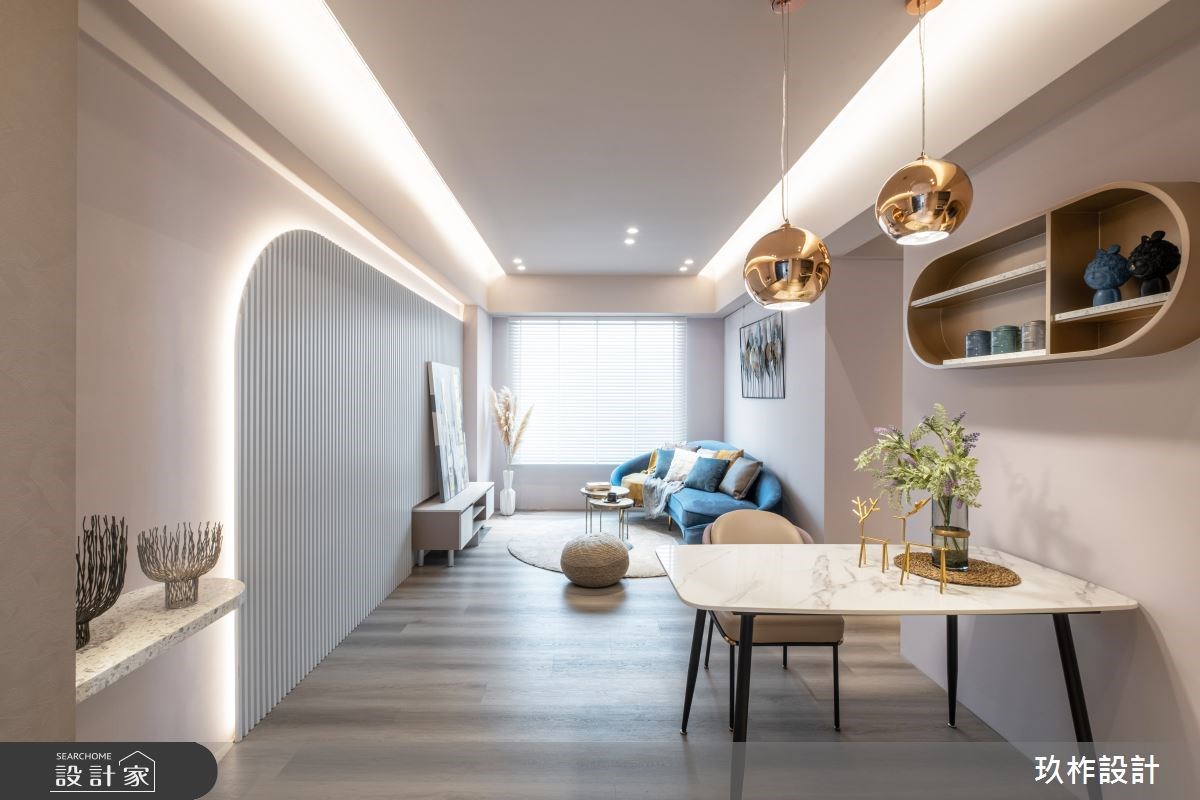 佔地超過百坪的現代風接待中心,以「光影盒子」為發想