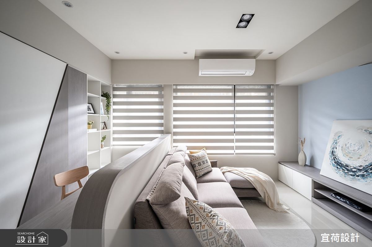 35坪的新成屋為屋主的新婚宅，原屋況具有廊道狹窄、收