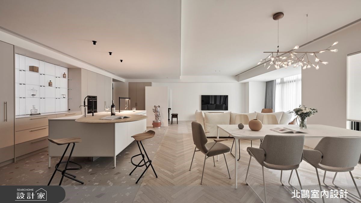 55.2坪毛胚屋改造北歐風空間，開放公領域讓客、餐廳相