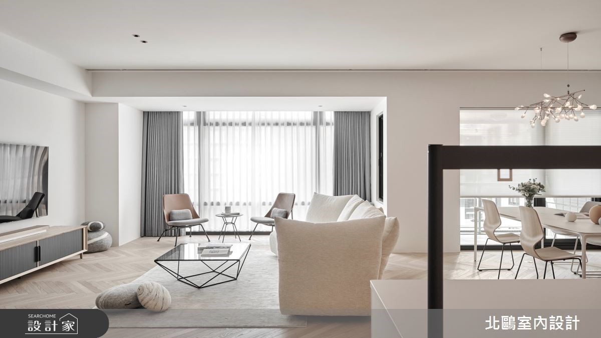 55.2坪毛胚屋改造北歐風空間，開放公領域讓客、餐廳相