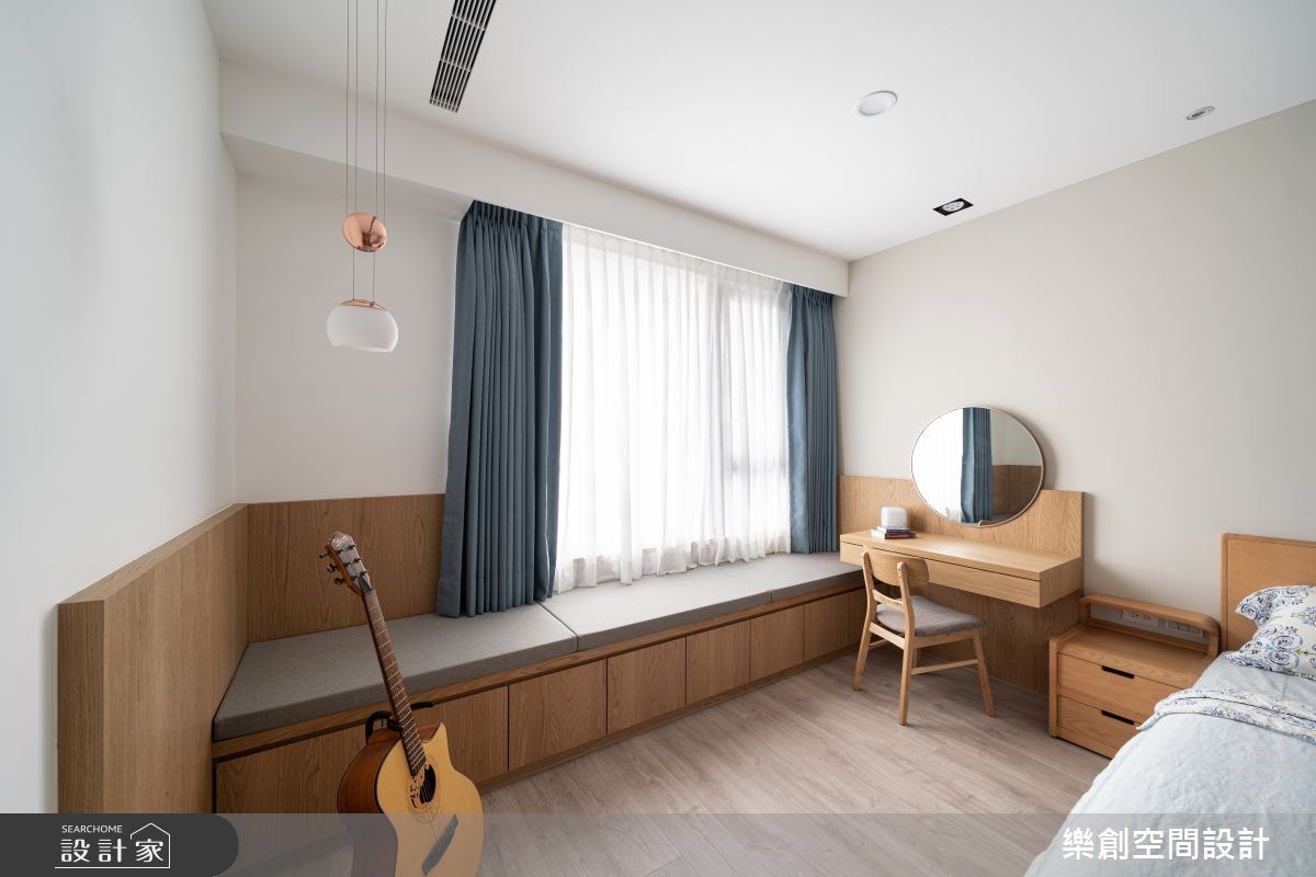 大篇幅留白、溫潤踏實的木質調與明亮光感，都是北歐風