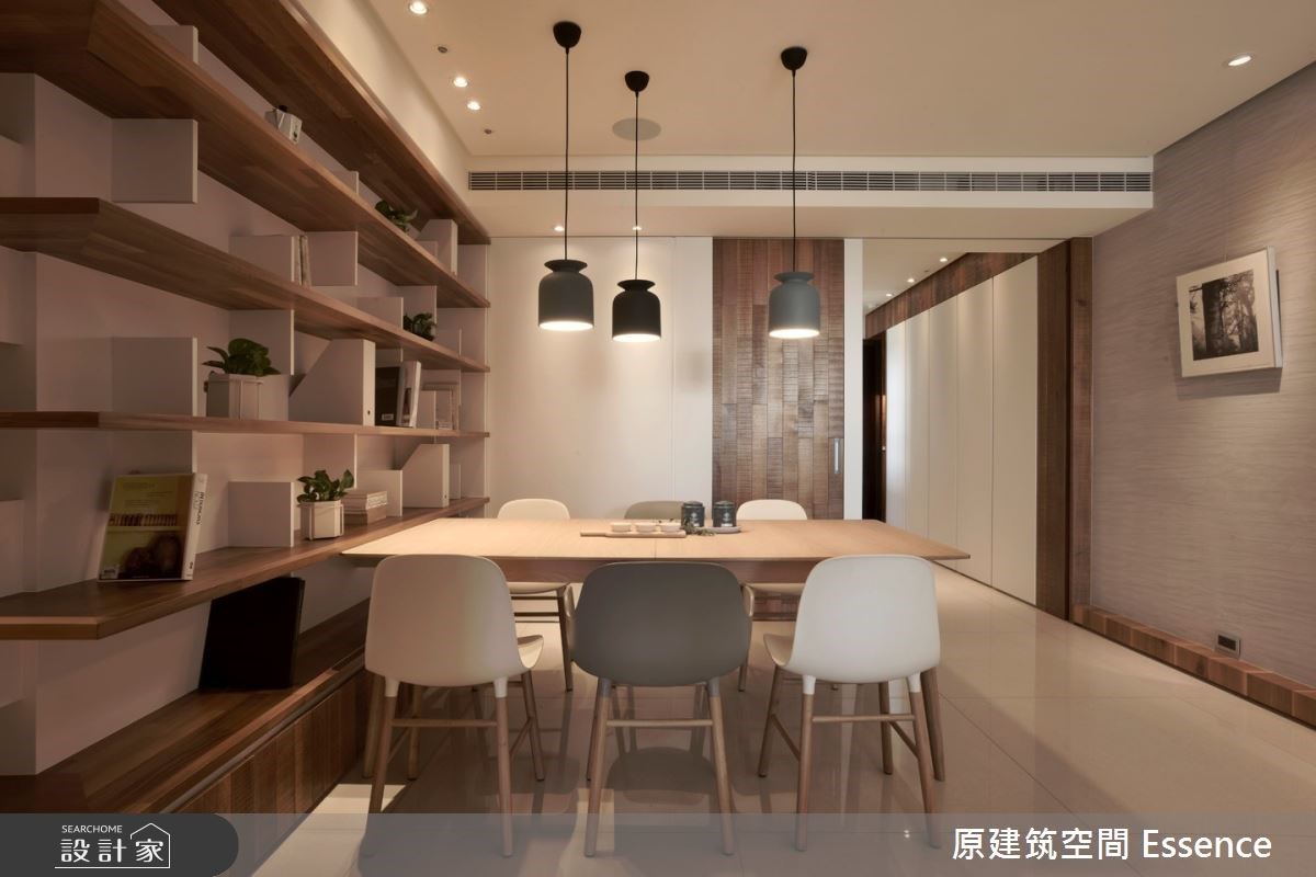 擁有明亮光感的52坪現代風居家，設計團隊運用簡約的設