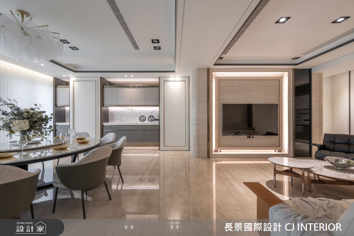 180坪的優雅空間為兩戶住宅改造而成,設計師貫徹設計