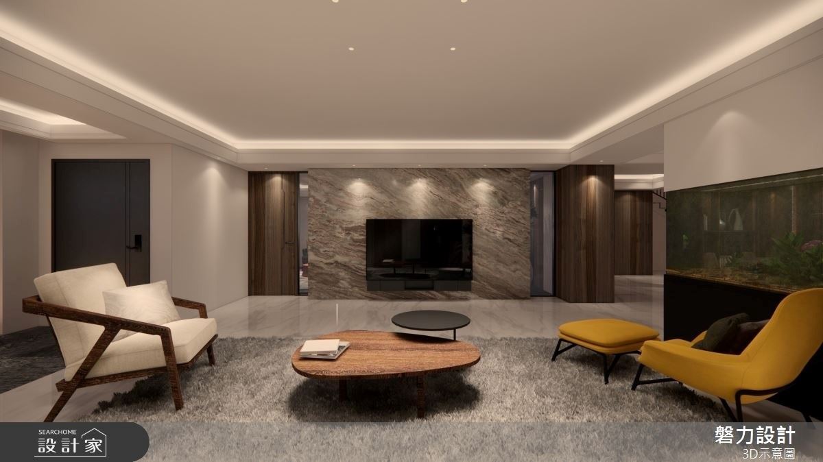 50 坪的現代風居家,設計師藉由開放式空間設計,創造