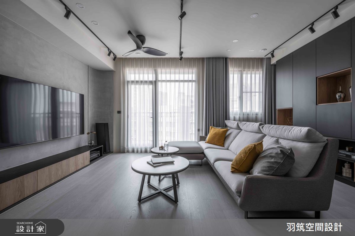 30坪兩房現代風居家空間裡,入住著屋主夫妻與他們的愛