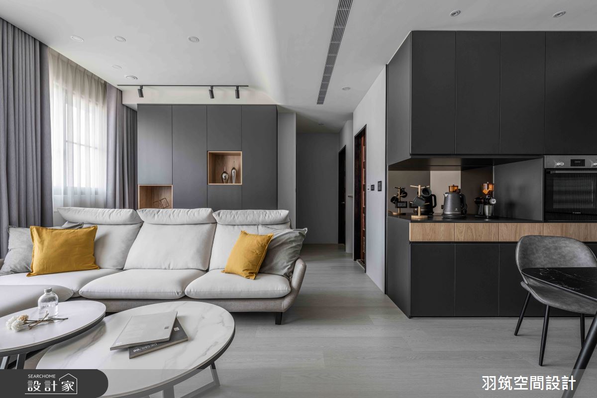 30坪兩房現代風居家空間裡,入住著屋主夫妻與他們的愛