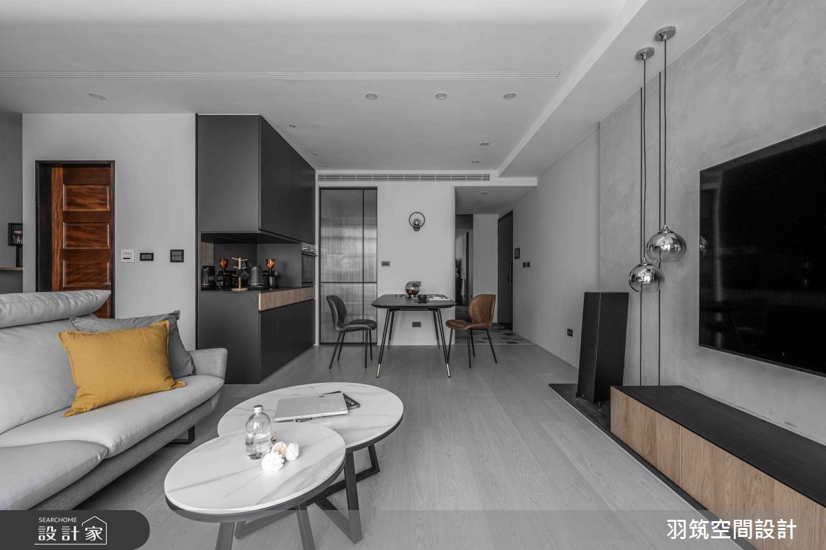 30坪兩房現代風居家空間裡,入住著屋主夫妻與他們的愛