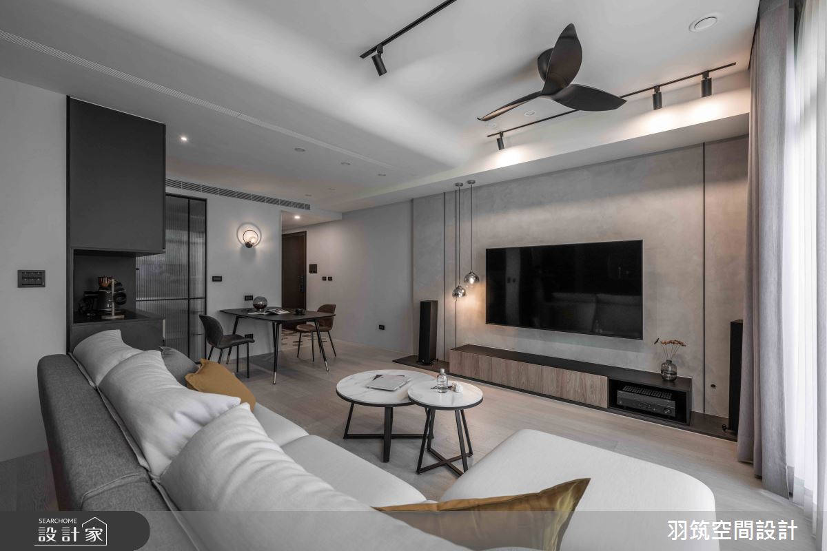 30坪兩房現代風居家空間裡,入住著屋主夫妻與他們的愛