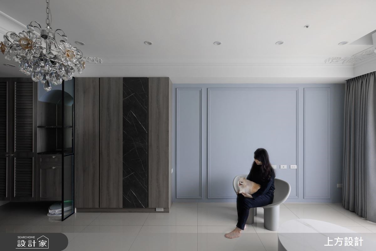 21 坪的住宅空間,屋主喜歡具有現代質感的美式古典風