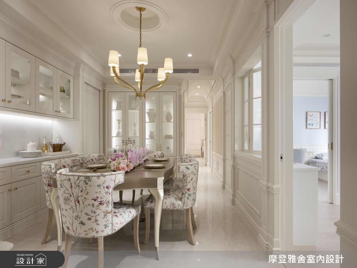 45 坪老屋翻新後,以鄉村美式風為主軸,無論是客廳的