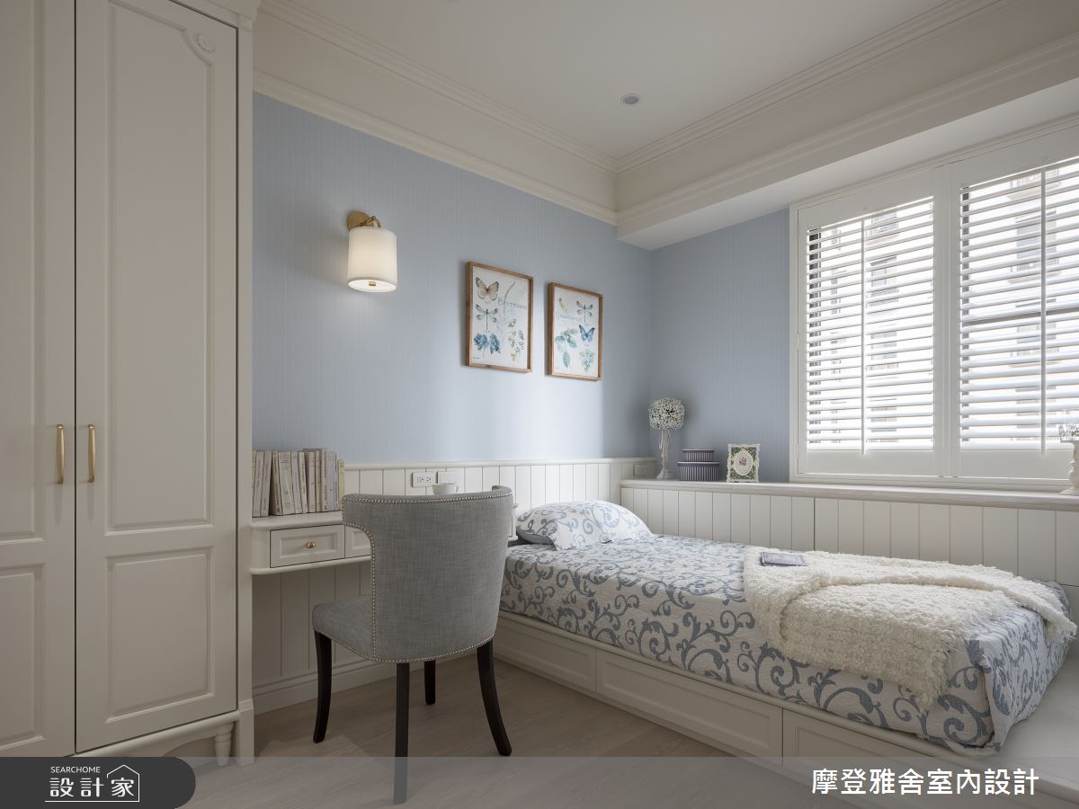 45 坪老屋翻新後,以鄉村美式風為主軸,無論是客廳的