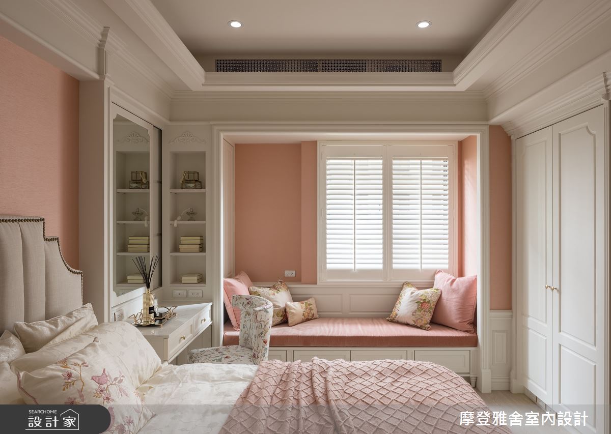 45 坪老屋翻新後,以鄉村美式風為主軸,無論是客廳的