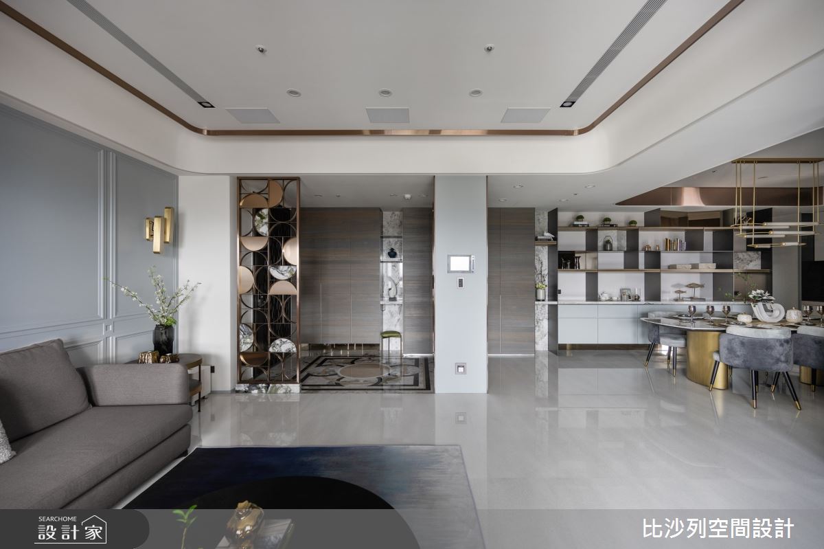 75坪新房規劃為2房3廳3衛浴的空間,大坪數透過妥善格