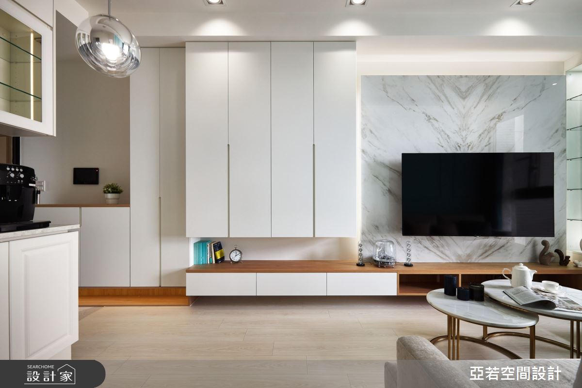 一家三口的20坪住宅，以美式風為設計主軸，開放式的格